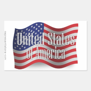 United States Waving Flag Sticker