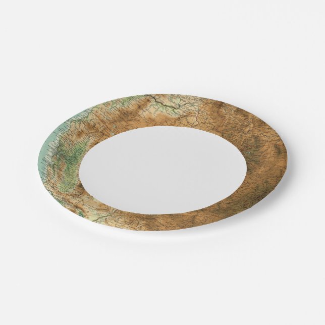 United States western section Paper Plate (Angled)