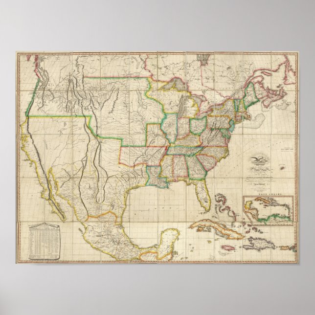 United States with the Contiguous British Poster (Front)