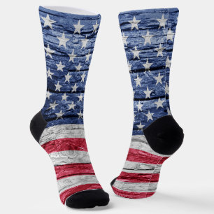United States wood flag Socks