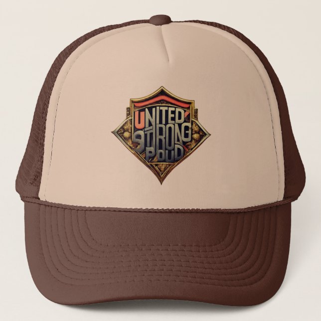 United Strong Proud Trucker Hat (Front)