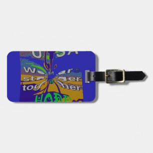 United USA Hope Stronger Together Luggage Tag
