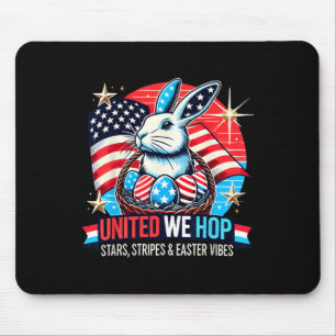 United We Hop – Patriotic Easter Bunny Usa Pride Mouse Pad
