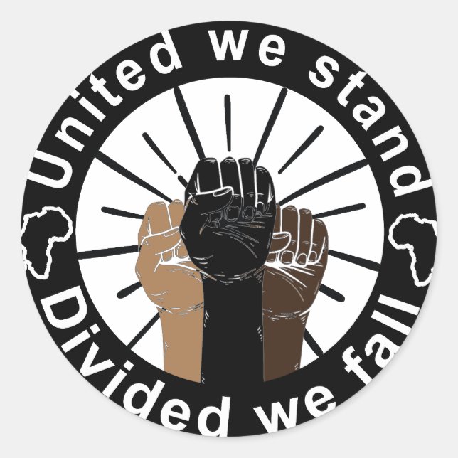 united we stand divided we fall classic round sticker (Front)