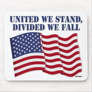 UNITED WE STAND, DIVIDED WE FALL MOUSE PAD