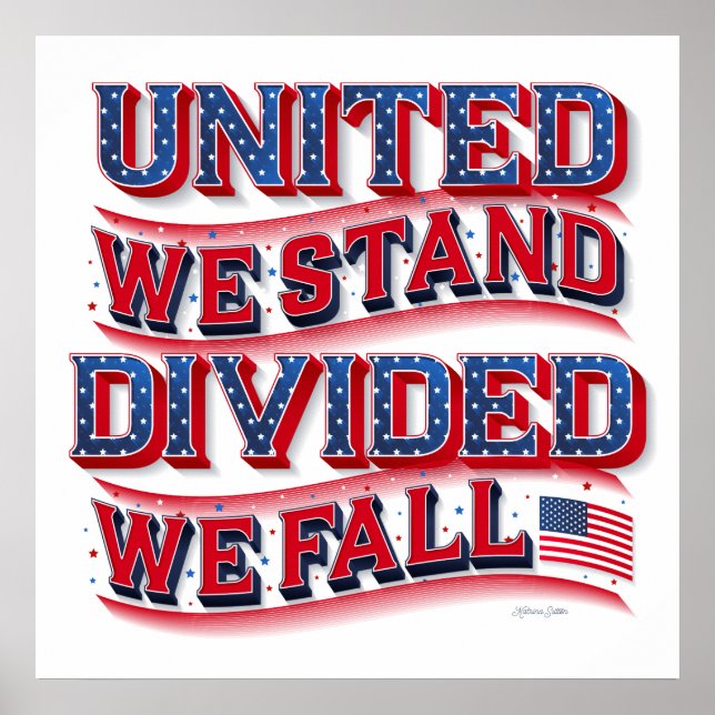 United We Stand, Divided We Fall Poster 24x24 (Devant)