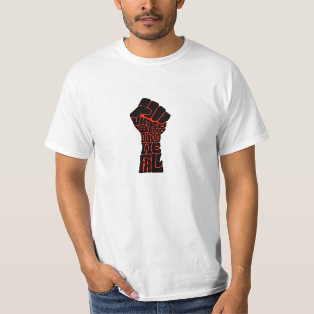United we stand divided we fall. T-shirt design  (Front)