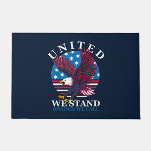 United We Stand - Eagle and American Flag Doormat