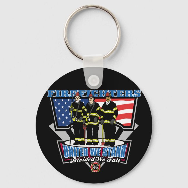 United We Stand Firefighters Keychain (Front)