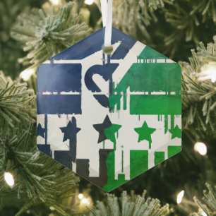 United We Stand for Change Glass Ornament