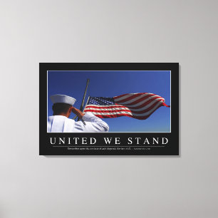 United We Stand: Inspirational Quote Canvas Print