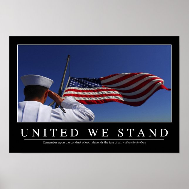 United We Stand: Inspirational Quote Poster (Front)