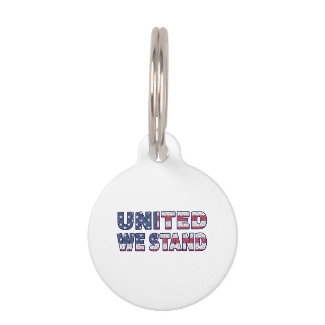 United we stand  pet tag (Front)