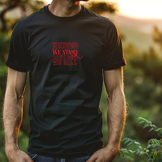 United we stand red motivation disant T-Shirt (Créateur téléchargé)