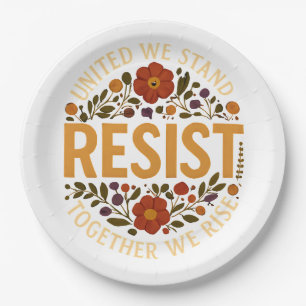 United We Stand, Together We Rise Paper Plate