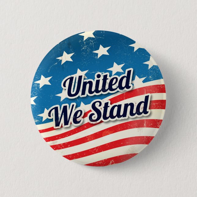 United We Stand Vintage 2 Inch Round Button (Front)