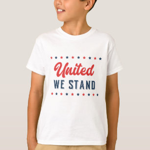 United We Stress Patriotic Word Art Kids T-Shirt