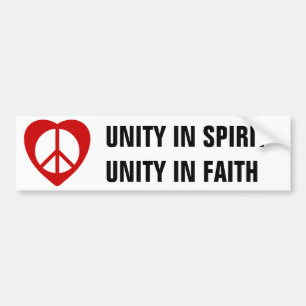 Unitheist peace emblem bumper sticker