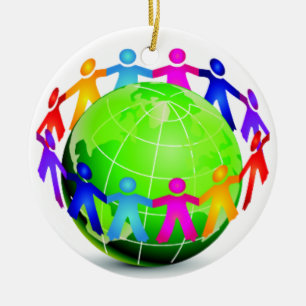 Unity - Children Around Globe - SRF Ceramic Ornament