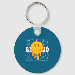 Unity Day Be Kind Kindness Smile Face Orange Groov Keychain