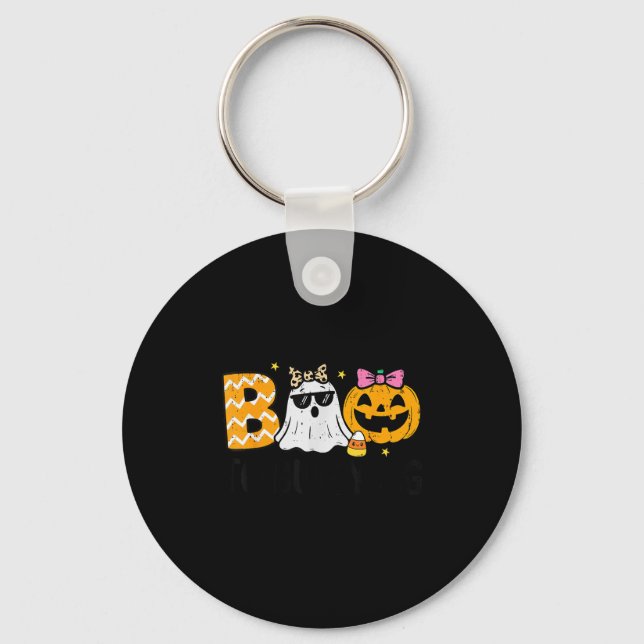 Unity Day Orange Ghost Boo Anti Bullying Halloween Keychain (Front)