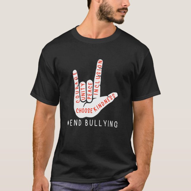 Unity Day Orange Kids 2022 Anti Bullying Love Sign T-Shirt (Front)