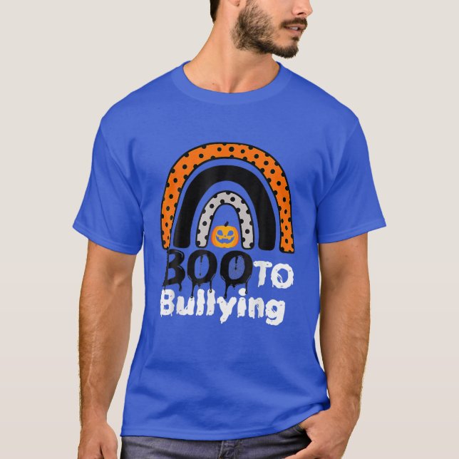 UNITY DAY Orange Tee, Boo To Bullying Halloween T-Shirt (Front)