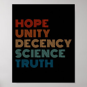 Unity Decency Science Truth  Poster