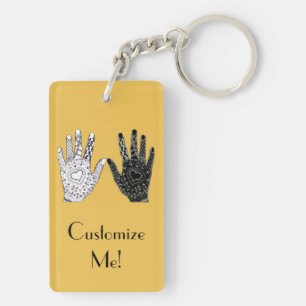 Unity Hands Say No to Racism and Hate Keychain