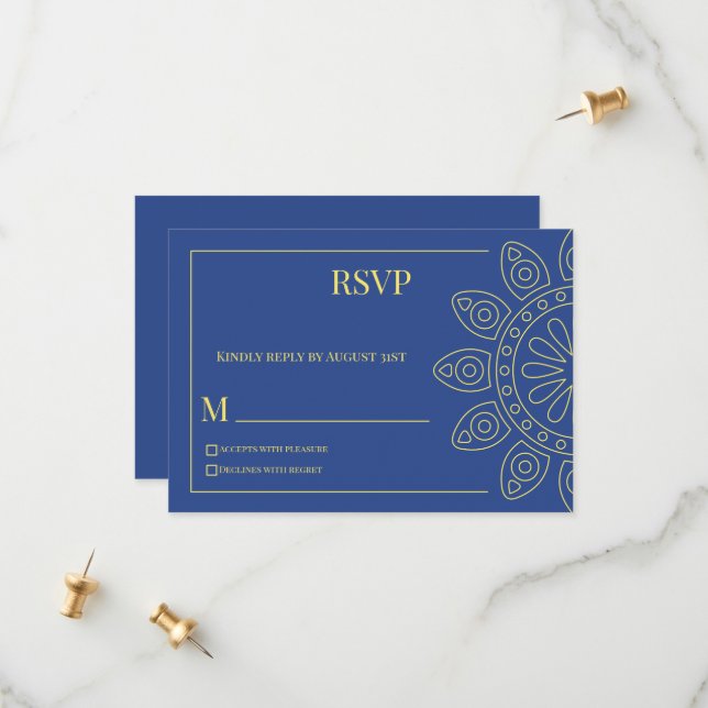 Unity in Bloom Blue Response Card (Front/Back In Situ)