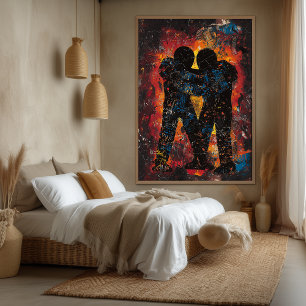 Unity in Chaos Contemporary Expressionist Artwork Canvas Print