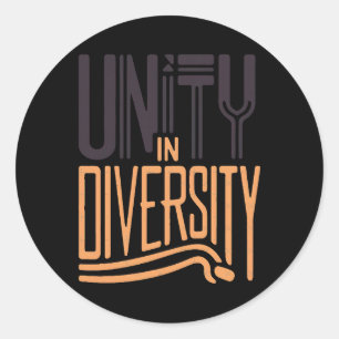 Unity In Diversity 1  Classic Round Sticker