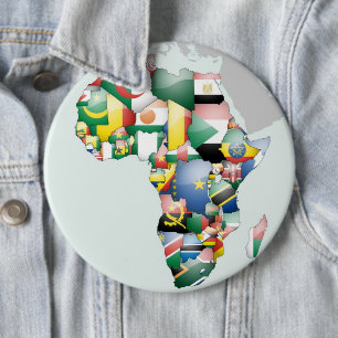 Unity in Diversity: Africa's Flags Collection 6 Inch Round Button
