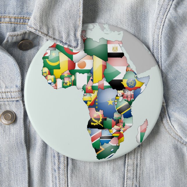 Unity in Diversity: Africa's Flags Collection 6 Inch Round Button (In Situ)