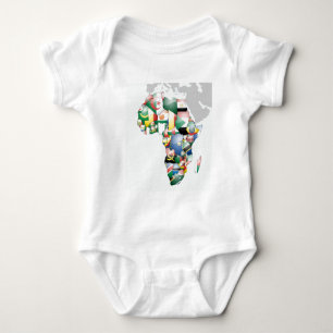 Unity in Diversity: Africa's Flags Collection Baby Bodysuit