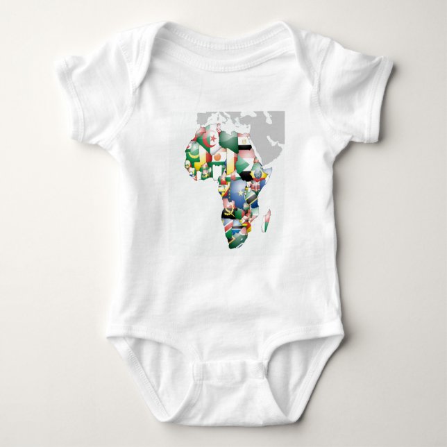 Unity in Diversity: Africa's Flags Collection Baby Bodysuit (Front)