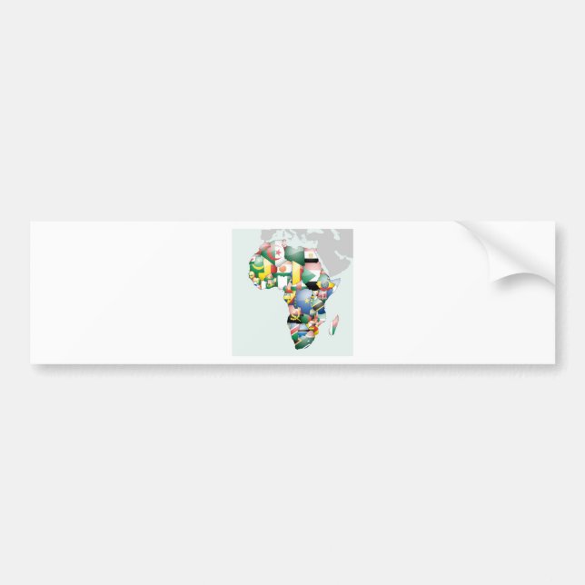 Unity in Diversity: Africa's Flags Collection Bumper Sticker (Front)