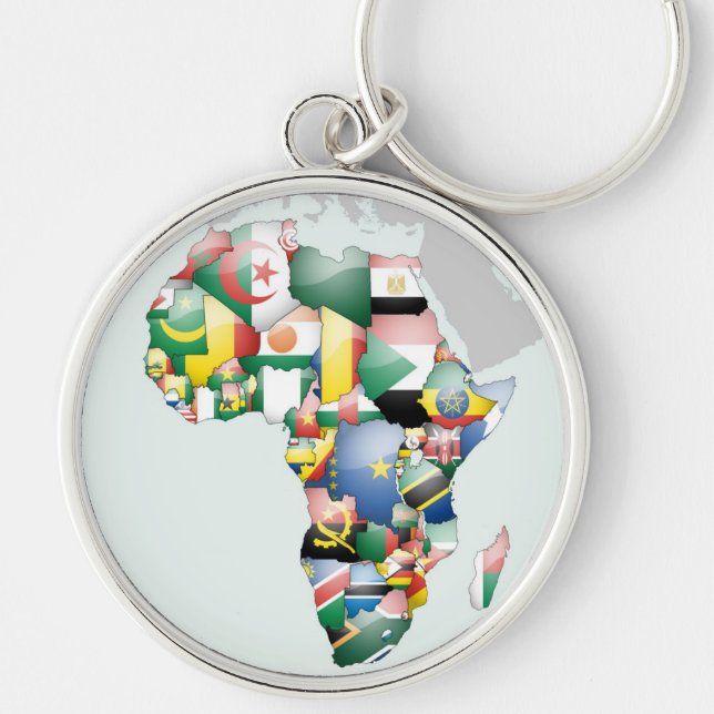 Unity in Diversity: Africa's Flags Collection Keychain (Front)