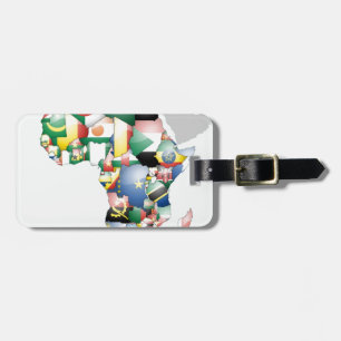 Unity in Diversity: Africa's Flags Collection Luggage Tag