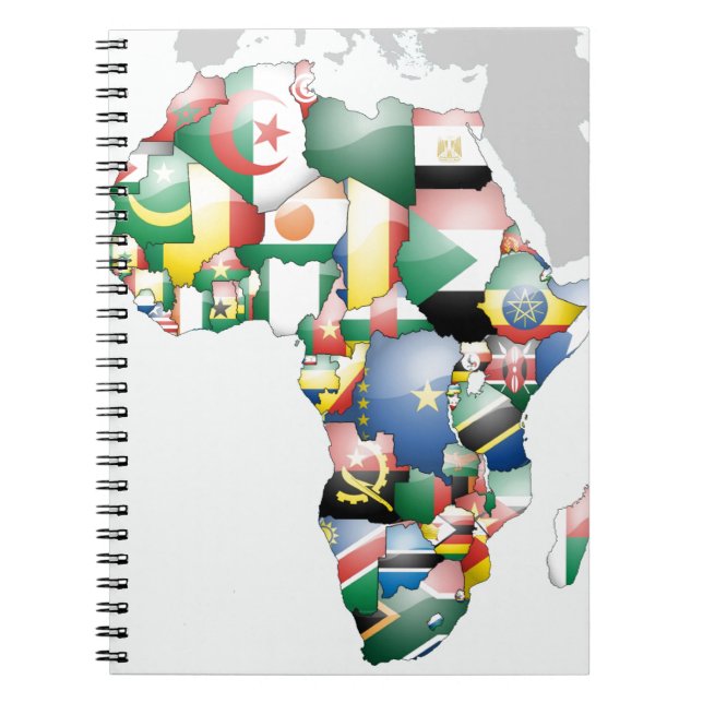 Unity in Diversity: Africa's Flags Collection Notebook (Front)