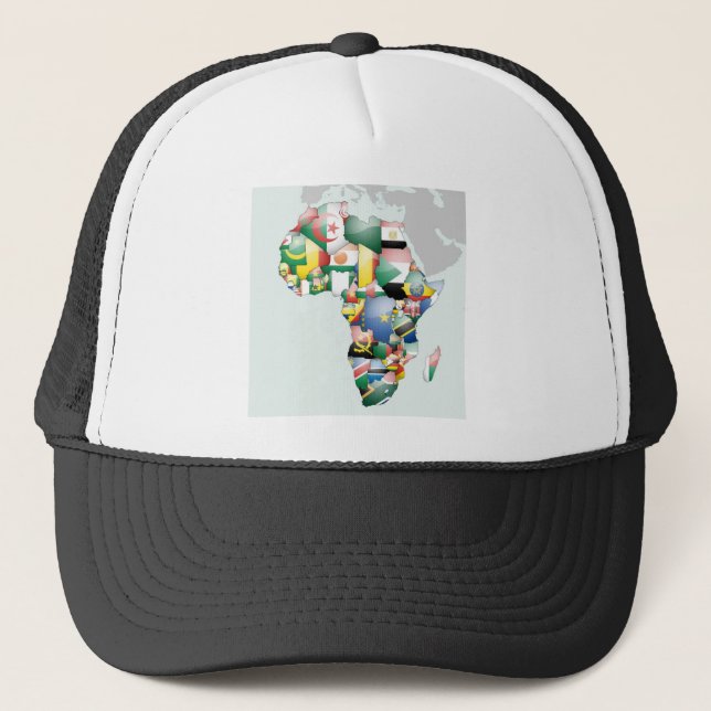 Unity in Diversity: Africa's Flags Collection Trucker Hat (Front)