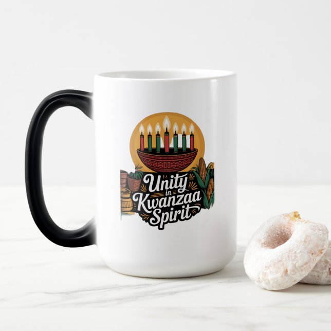 Unity in Kwanzaa Spirit Magic Mug (With Donut)