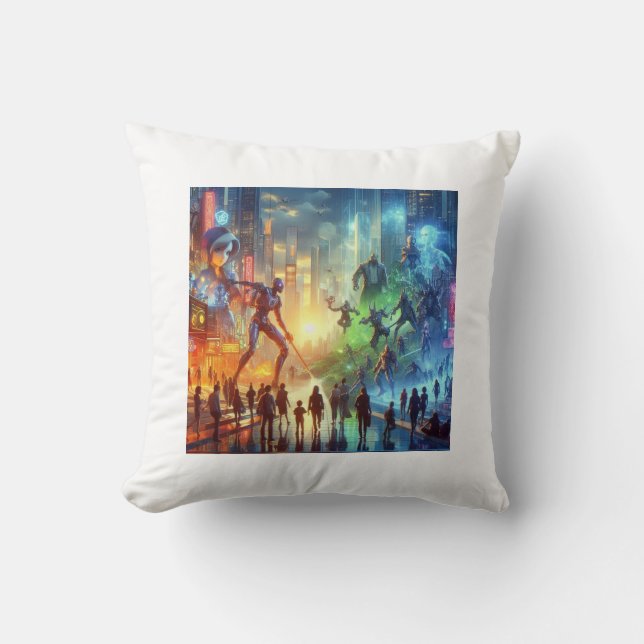 Unity in pixels pillows design luxury style  (Front)