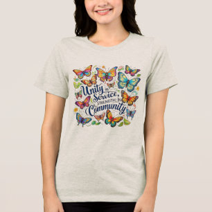 Unity in Service, Strength in Community – Hand-Dra Tri-Blend Shirt