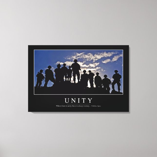 Unity: Inspirational Quote 2 Canvas Print (Front)