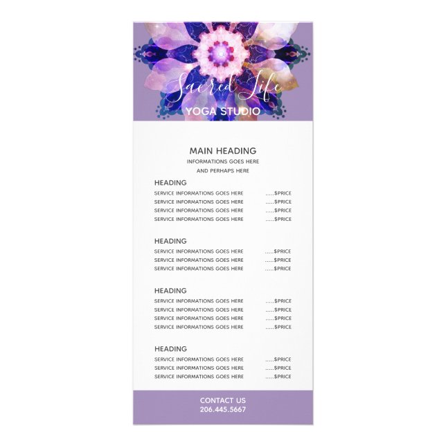 Unity Mandala Rack Card (Front)