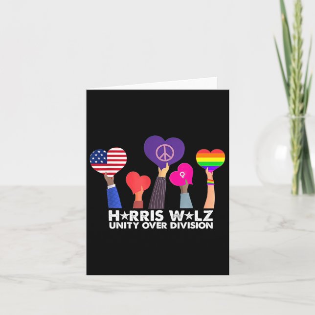 Unity Over Division Harris 2024 Wheimer 2024 Vote  Card (Front)