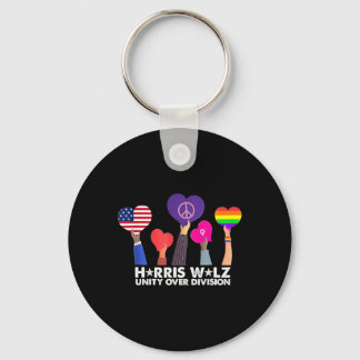 Unity Over Division Harris 2024 Wheimer 2024 Vote  Keychain