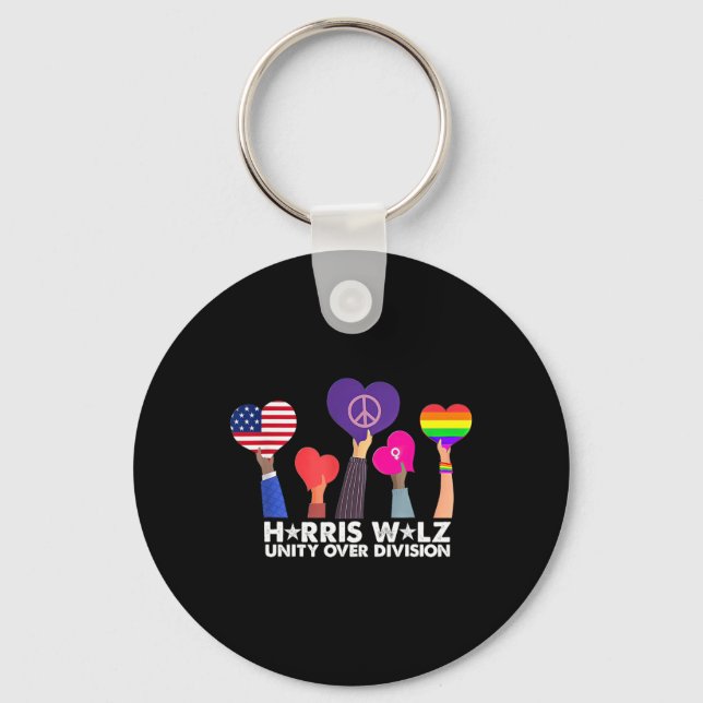 Unity Over Division Harris 2024 Wheimer 2024 Vote  Keychain (Front)