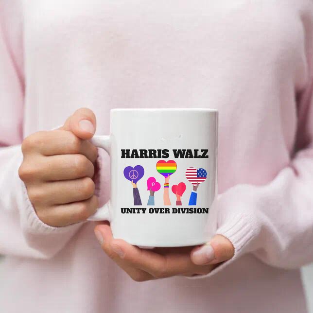 Unity Over Division Kamala Harris Tim Walz Coffee Mug (Creator Uploaded)